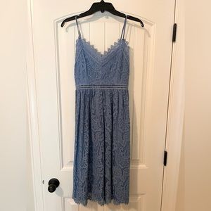 Blue lace boutique dress